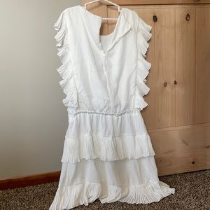 White Ruffles Dress